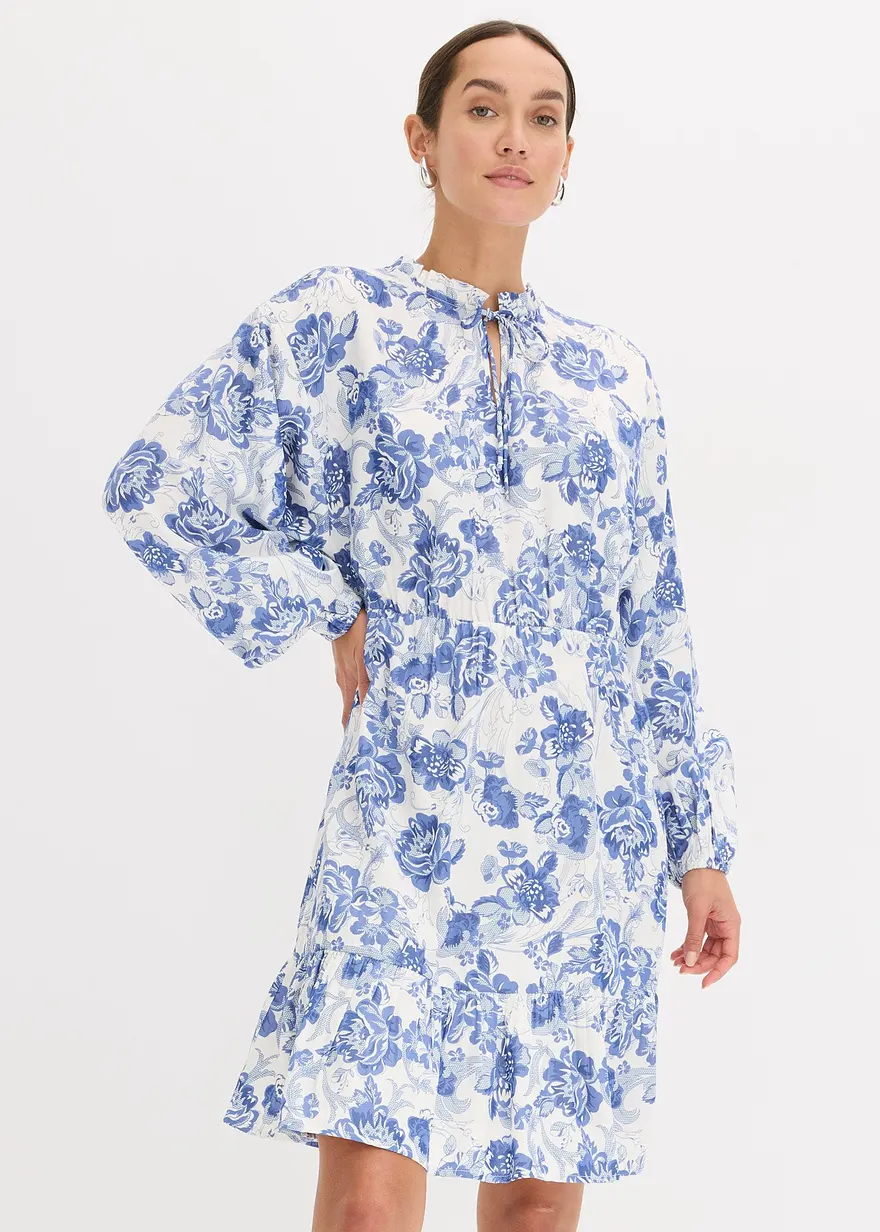 bedrucktes Satin-Kleid