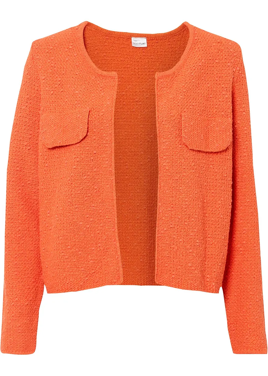 Bouclé Strickjacke