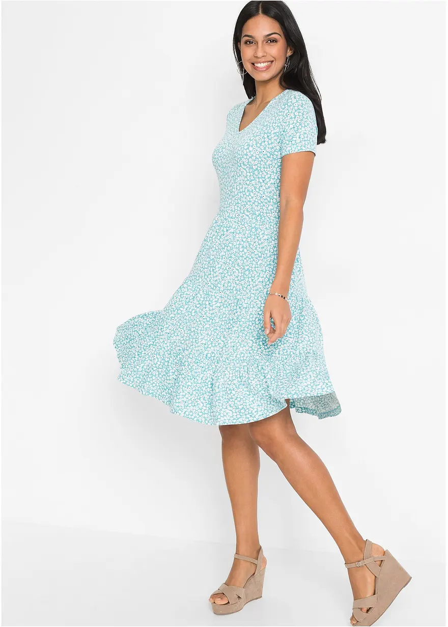 Jerseykleid aus Viskose-Mix