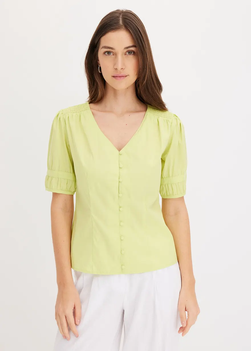 Bluse mit Puffärmeln