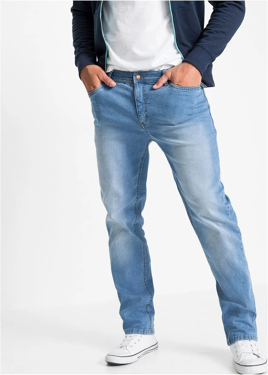 Leichte Regular Fit Stretch-Jeans, Straight (2er Pack)