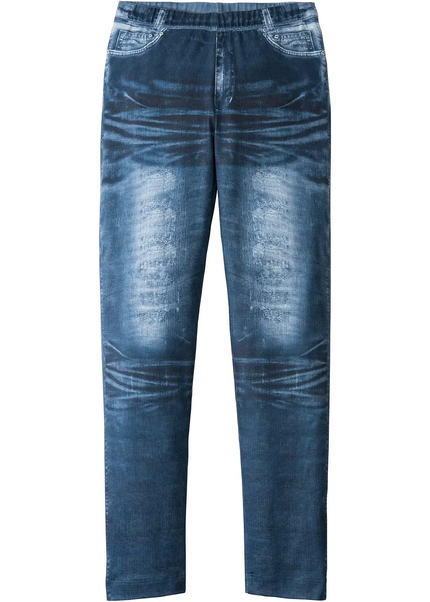 Leggings mit Denimdruck
