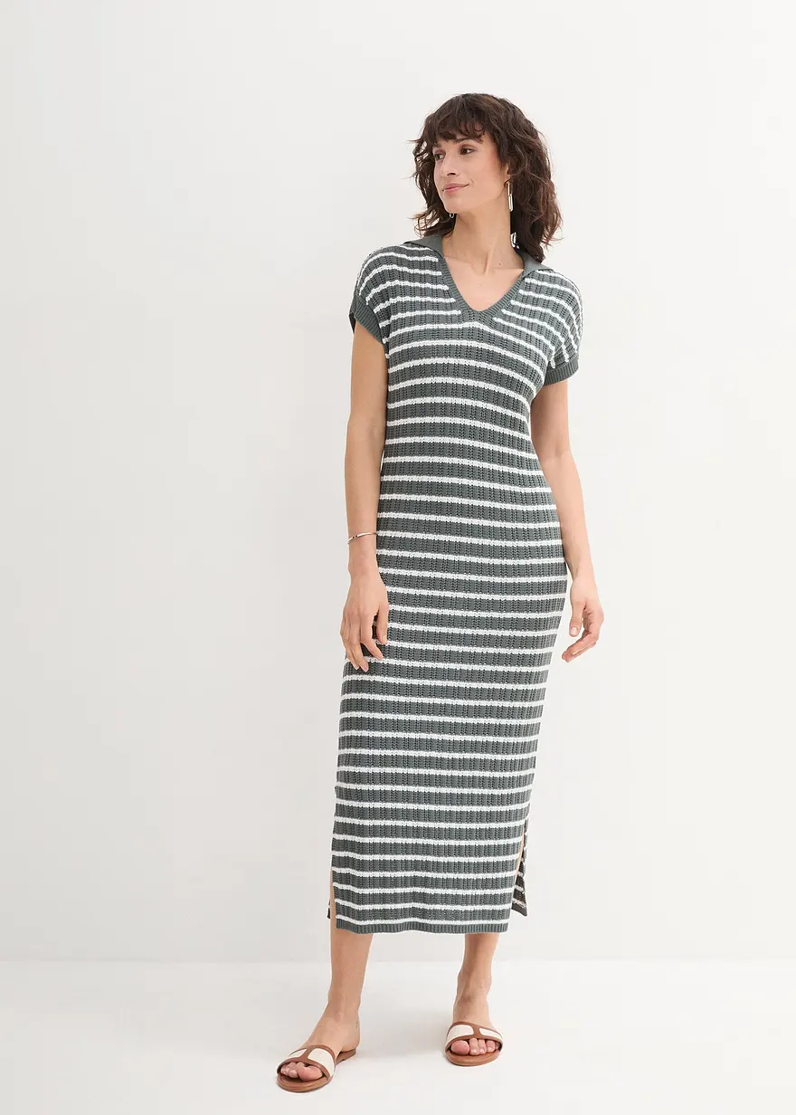 Strickkleid mit Polokragen