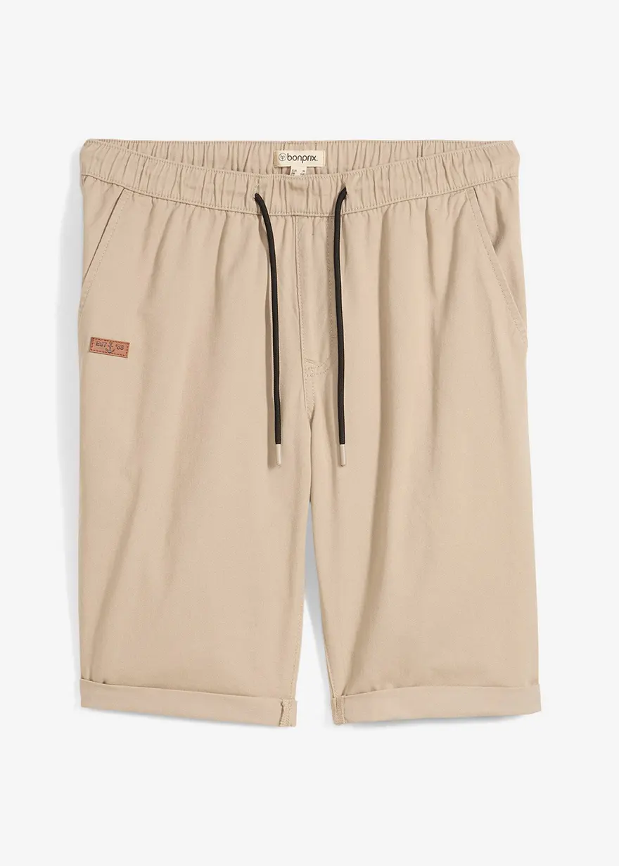 Schlupf-Bermuda aus reiner Baumwolle, Regular Fit