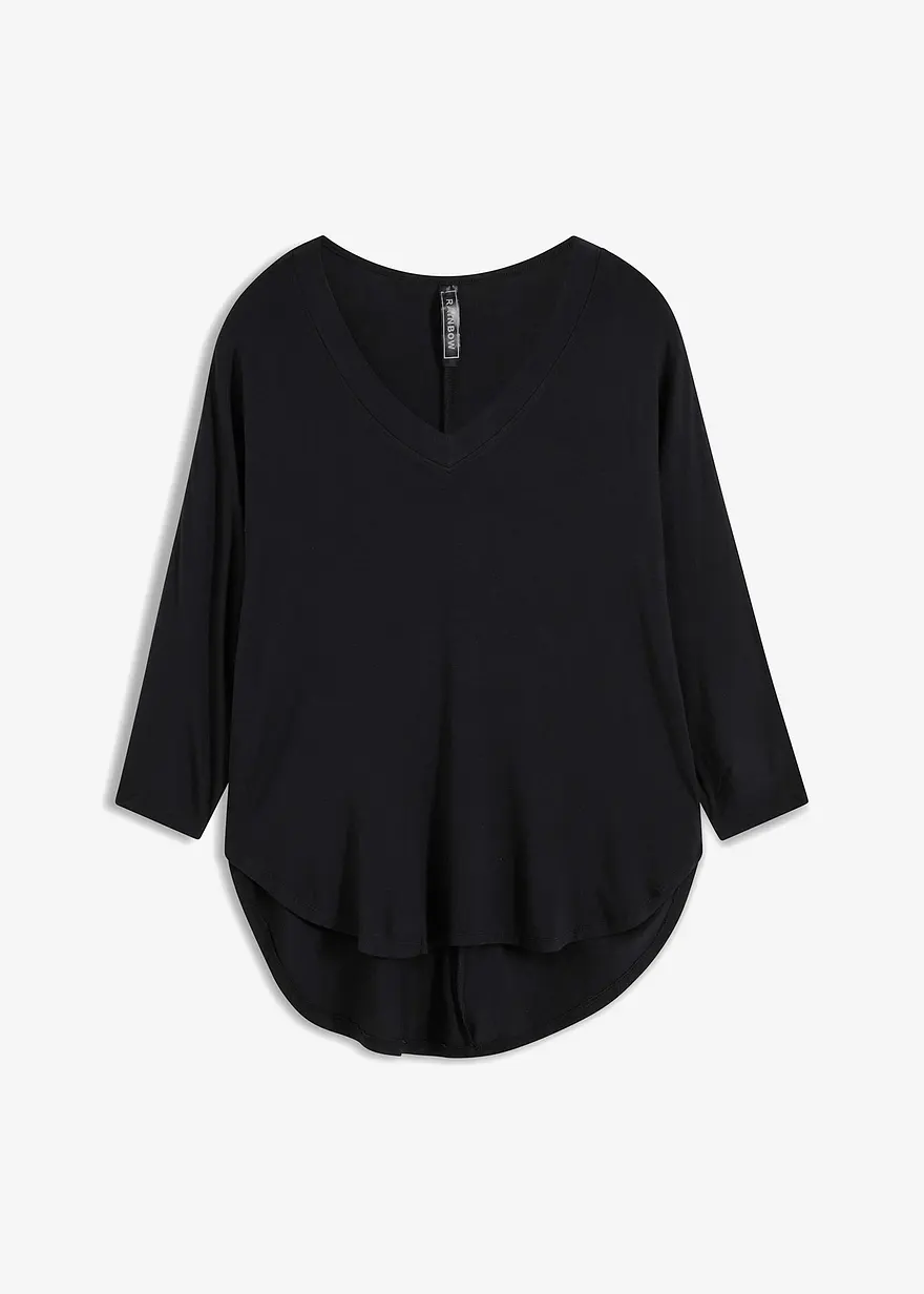 Shirt mit 3/4 Arm aus Viskose-Elasthan-Mix