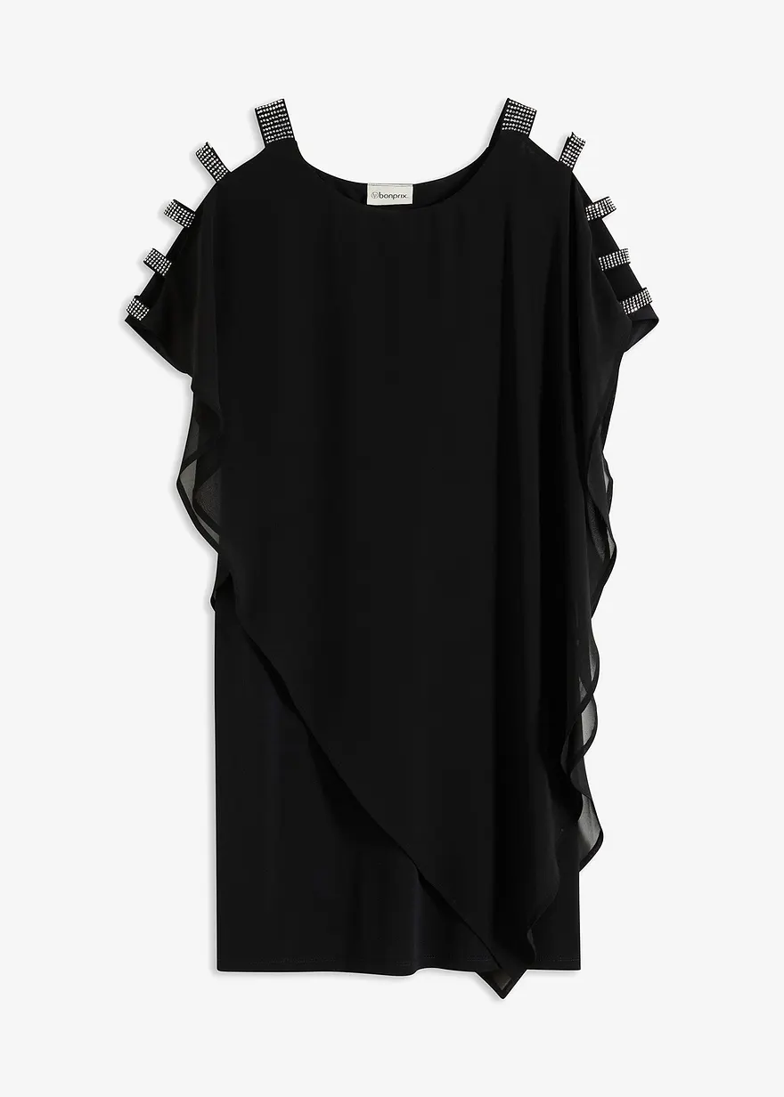 Minikleid mit Strasssteinverzierung