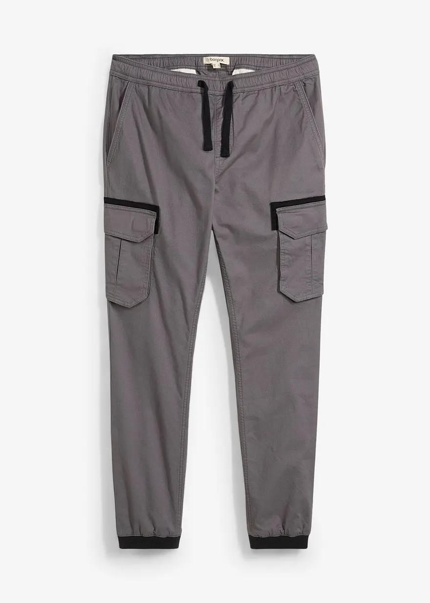 Stretch-Schlupfhose mit Cargotaschen, Regular Fit