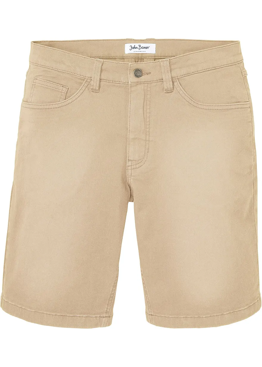 Coloured Stretch-Bermuda, Regular Fit