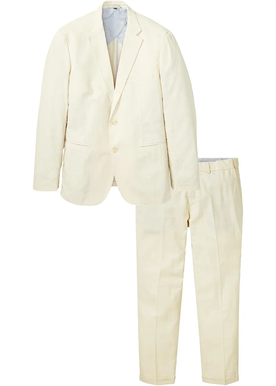 Anzug mit Leinen (2-tlg.Set), Regular Fit