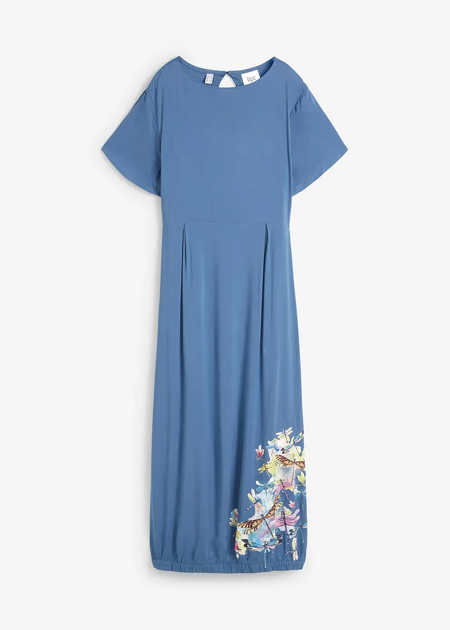 bedrucktes Maxikleid aus fließender Viskose