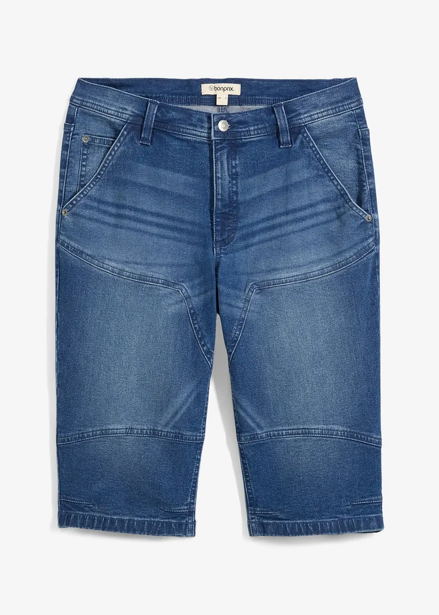 Long-Stretch-Jeans-Bermuda, Regular Fit