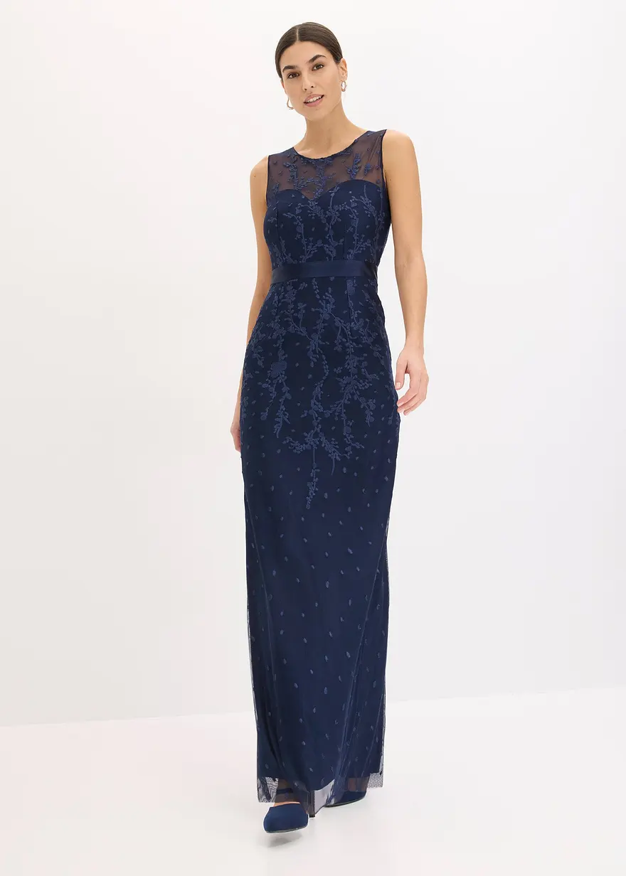 Spitzenkleid mit Stickerei