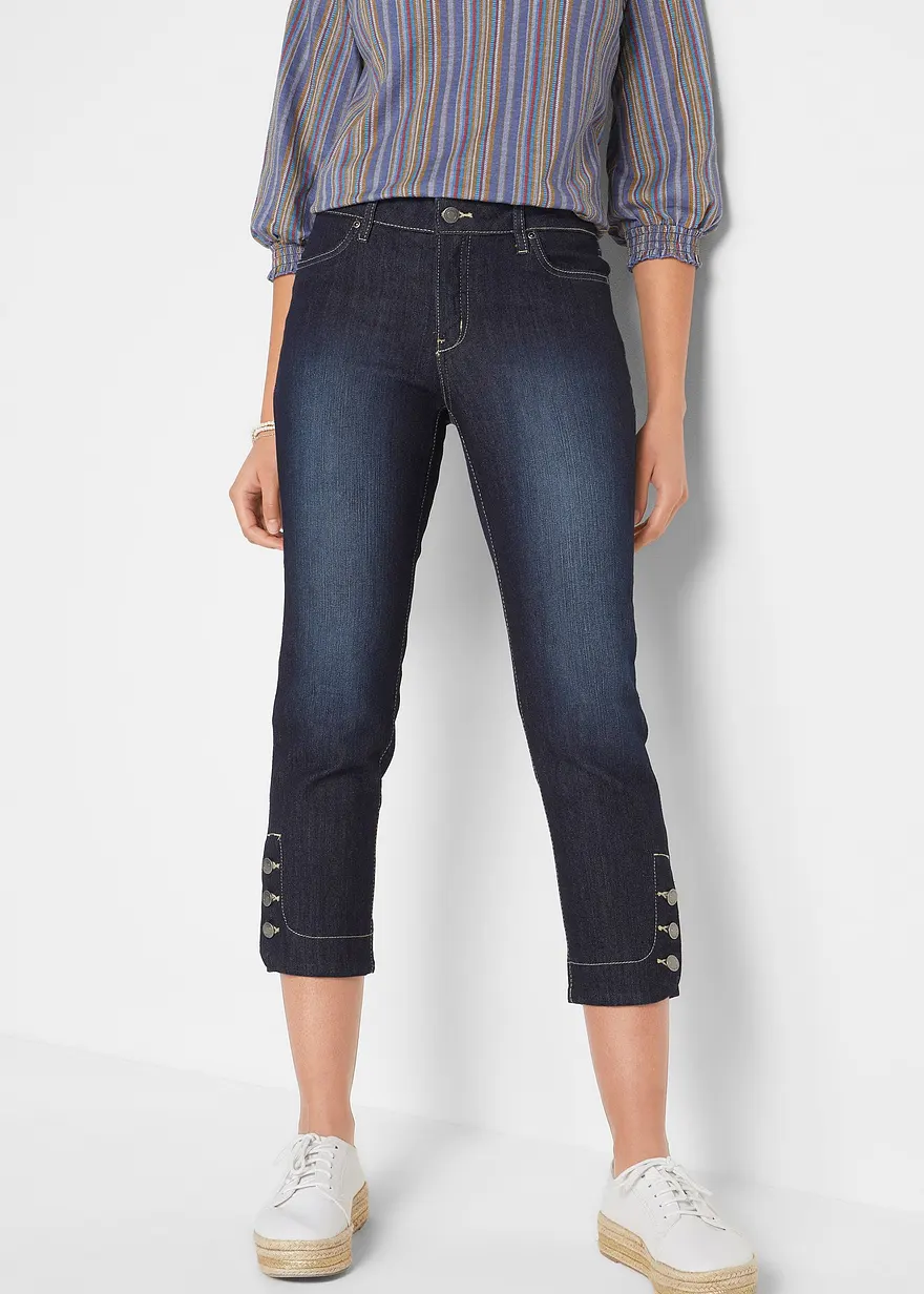 Slim Fit Jeans Mid Waist, cropped