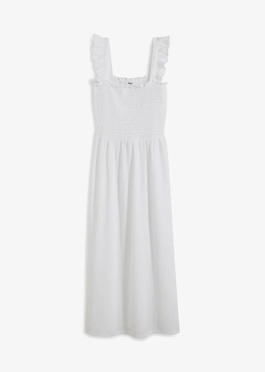 Jerseykleid mit Smok-Detail