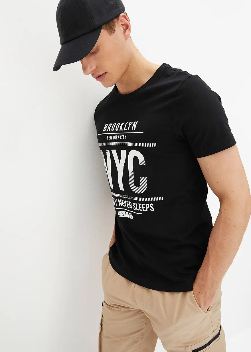 T-Shirt aus reiner Bio-Baumwolle, Slim Fit
