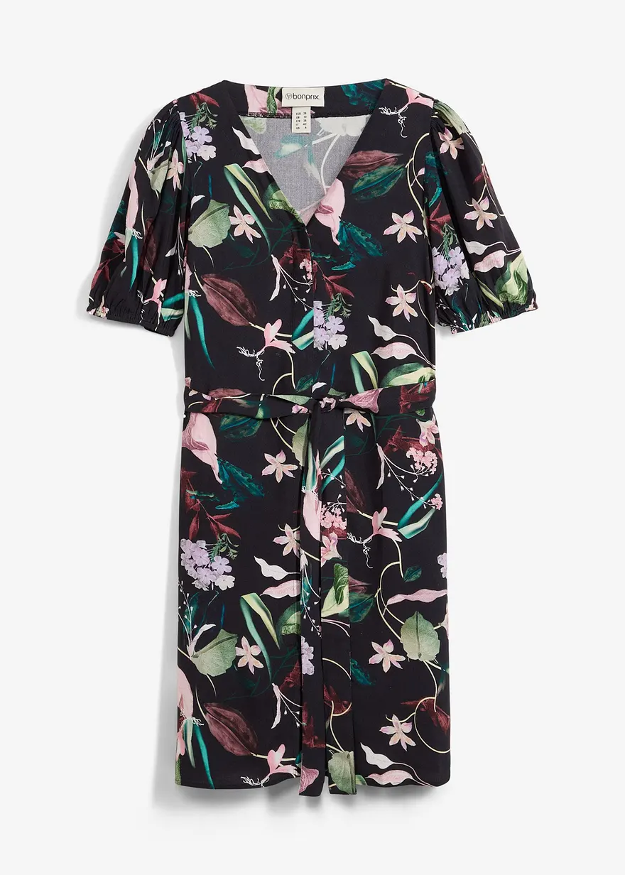 2-in-1 Umstands- und Stillblusenkleid aus fließender Viskose