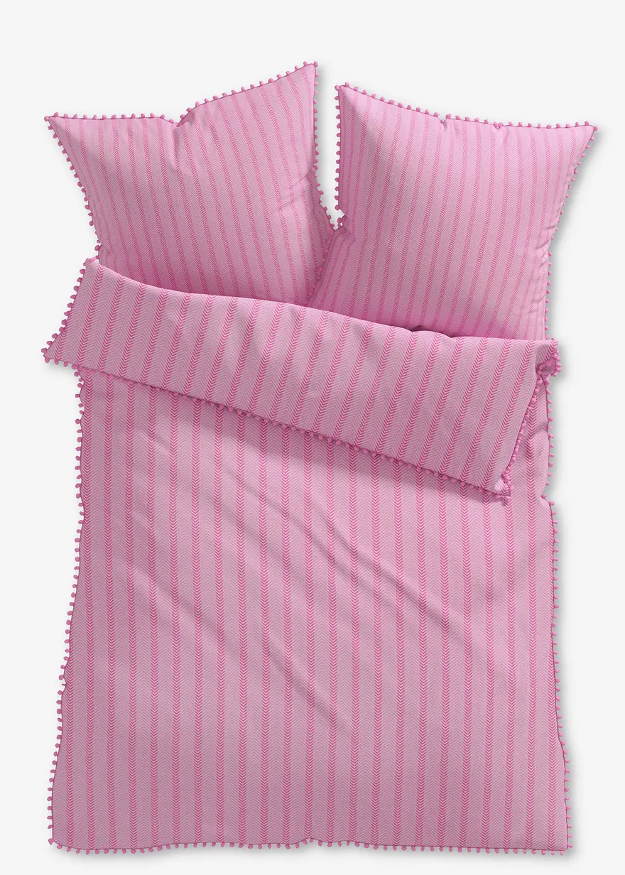 Bettwäsche mit Pompons