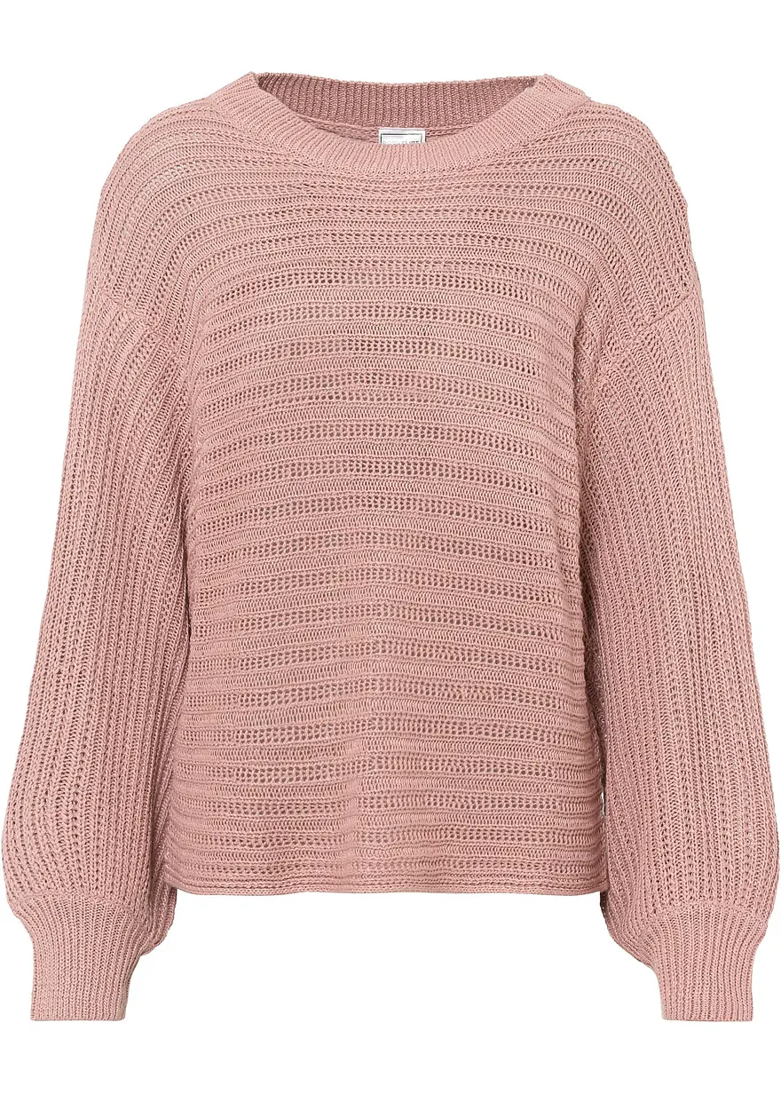 Oversize Lochstrick-Pullover