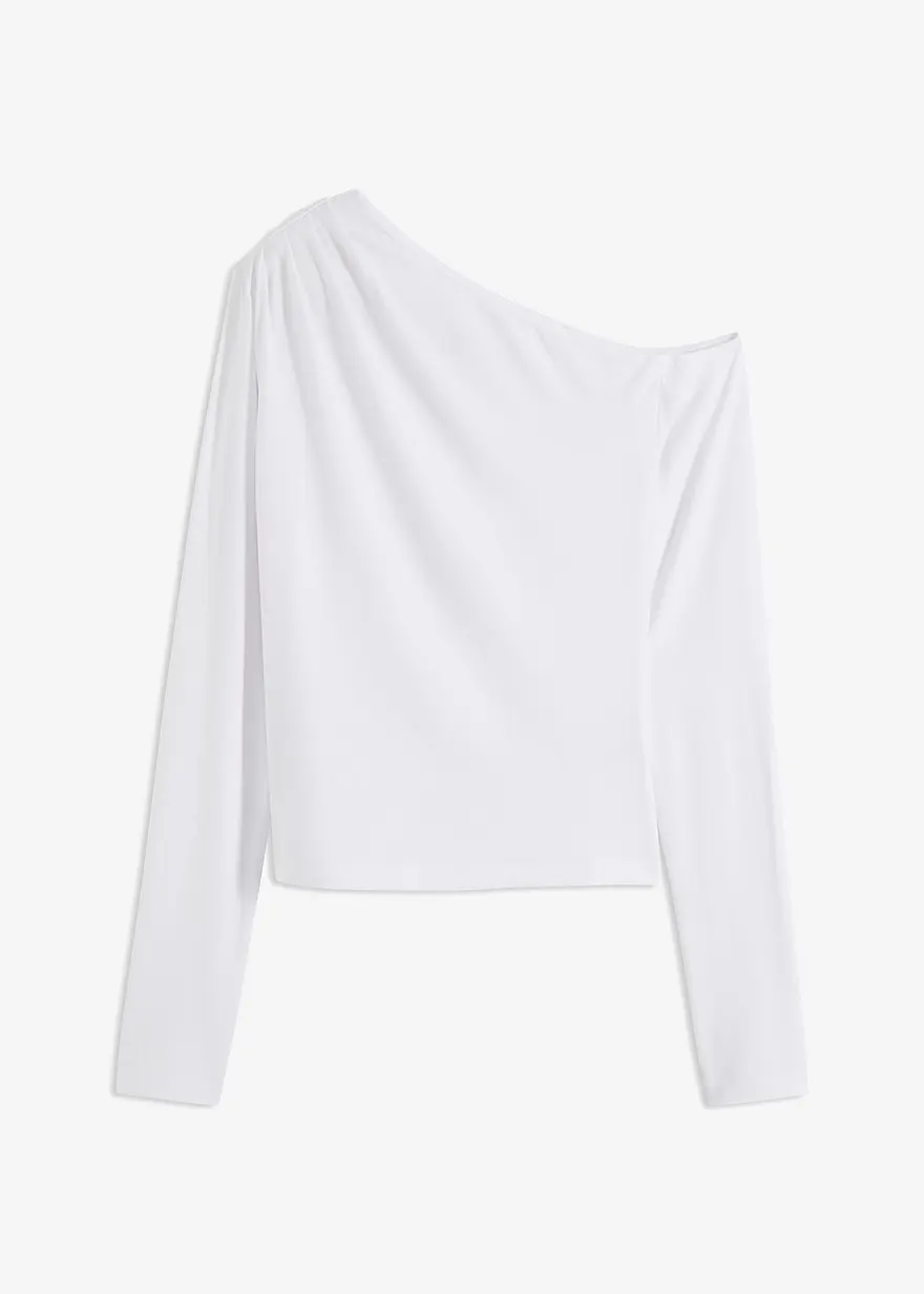 Off-Shoulder-Shirt mit Raffung