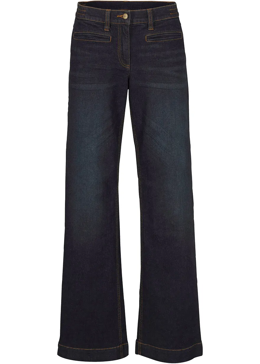 Wide Leg Jeans Mid Waist, Bequembund