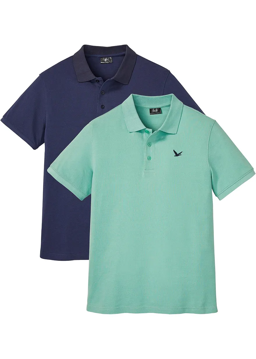 Poloshirt (2er Pack) aus reiner Bio-Baumwolle
