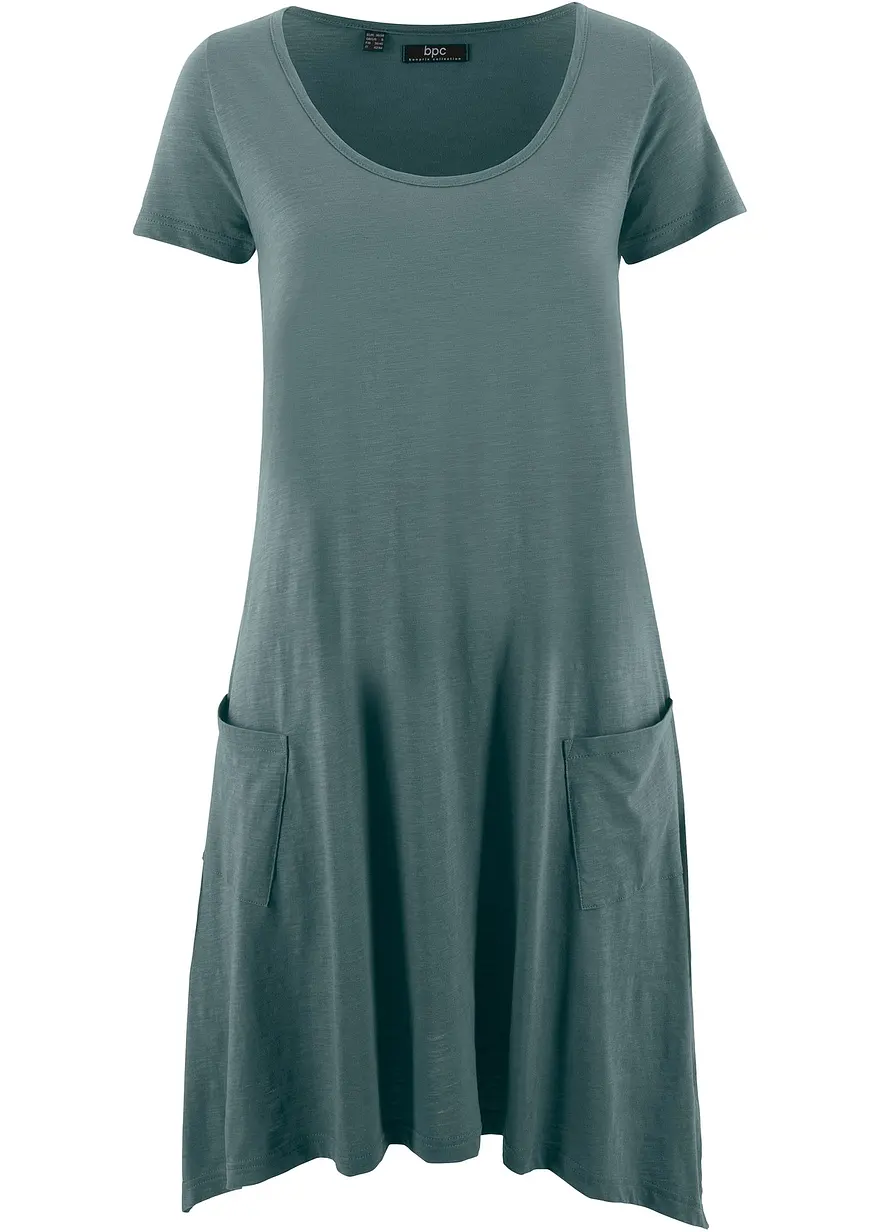 Kurzes Baumwoll-Shirtkleid aus Flammgarn