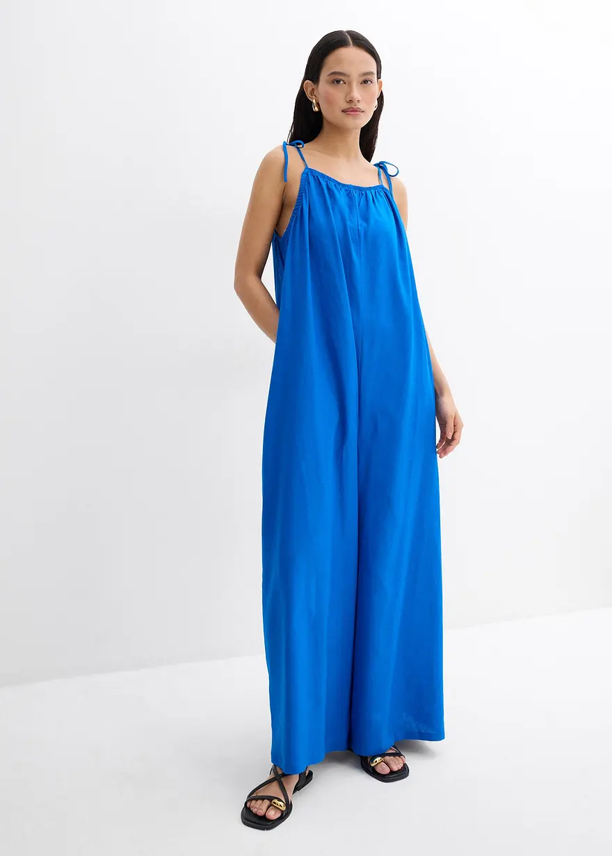 Jumpsuit aus leichtem Leinen-Viskose-Mix