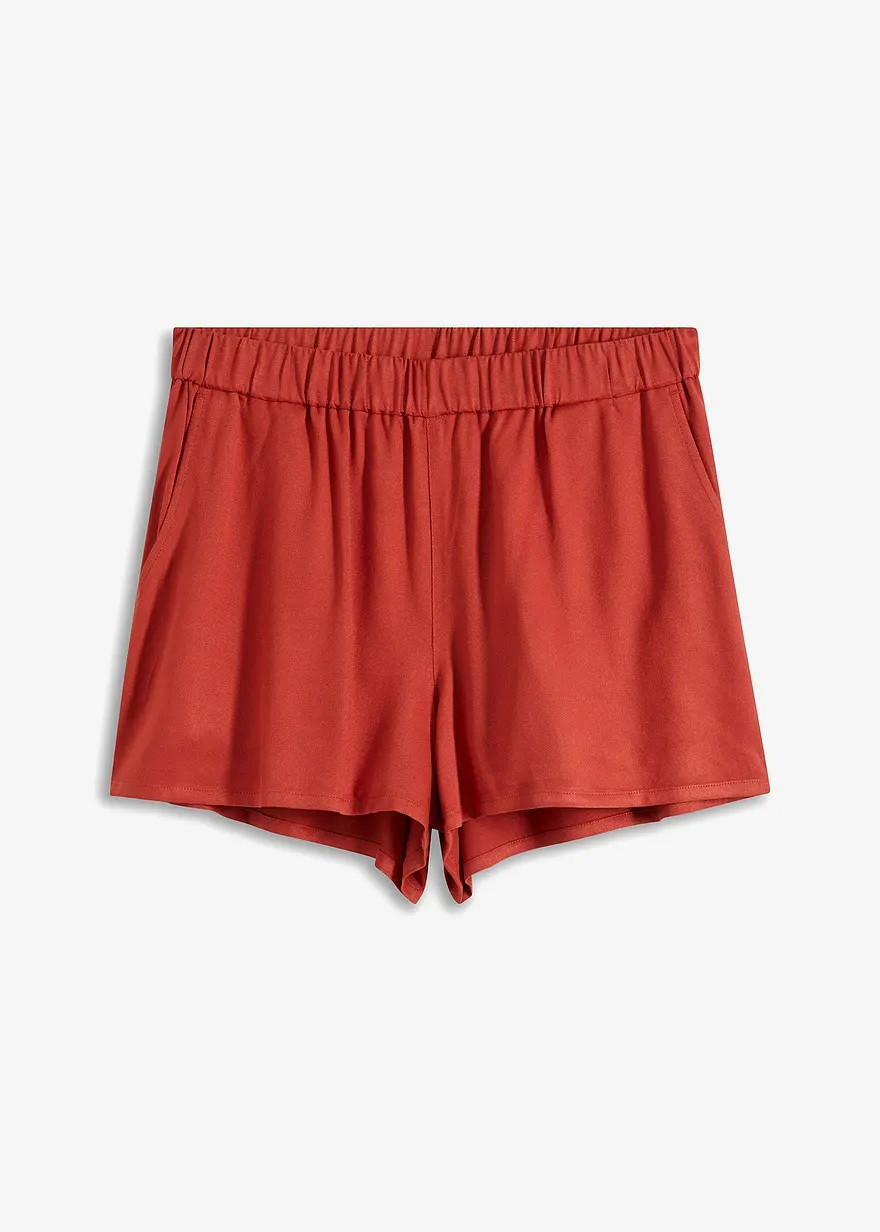 Viskose-Shorts mit seitlichen Eingriffstaschen