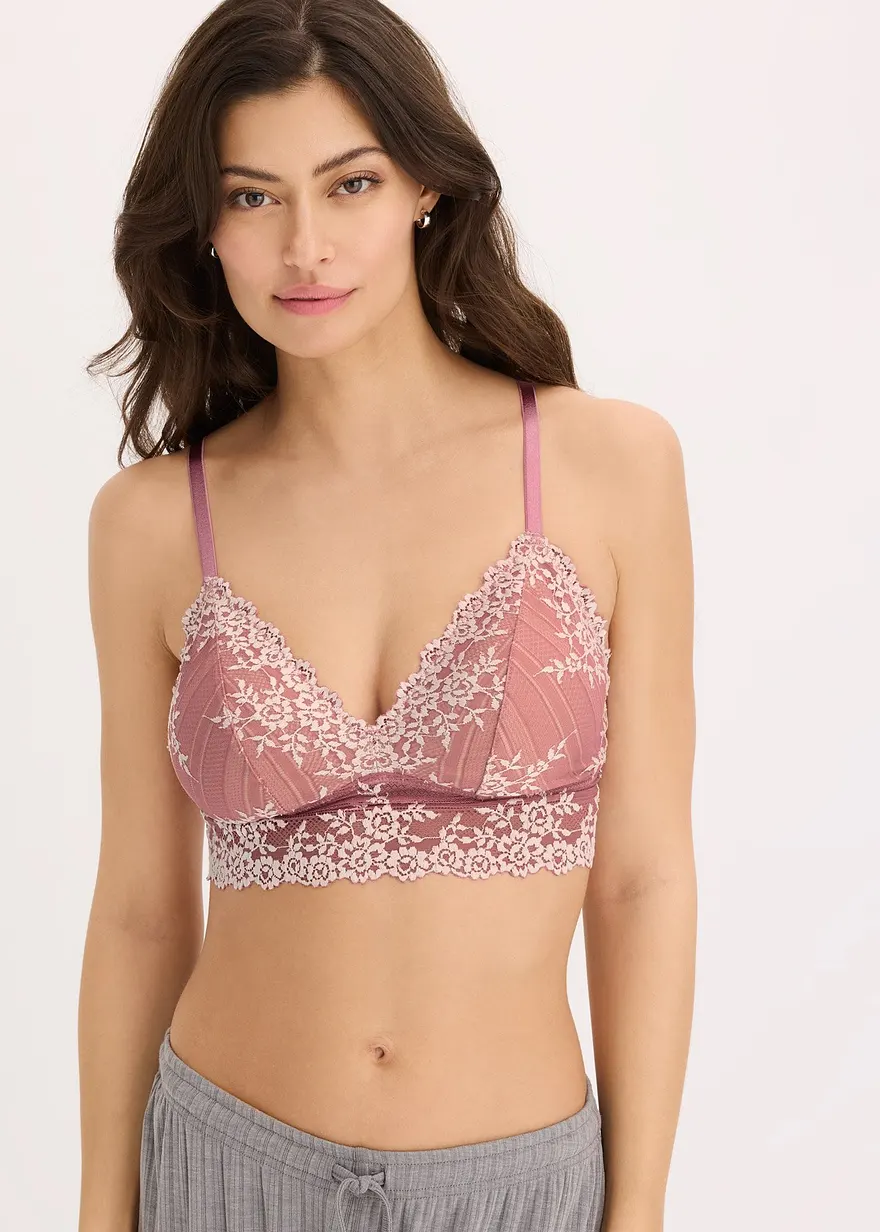 Bustier aus zweifarbiger Spitze