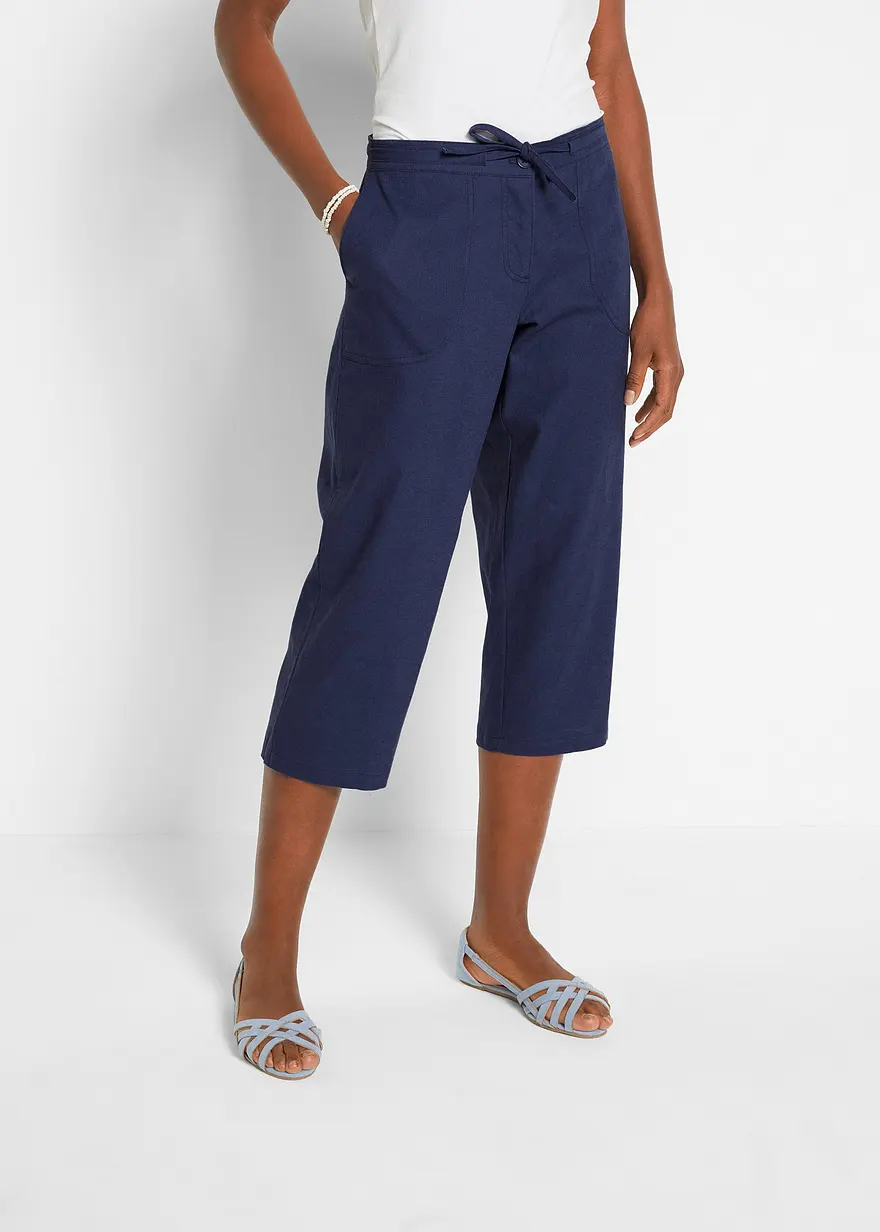 Leinen-3/4-Hose
