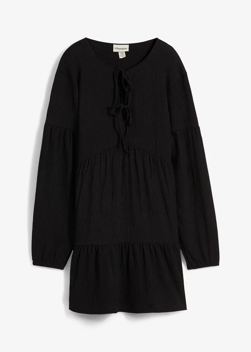 Shirtkleid aus strukturiertem Crêpe
