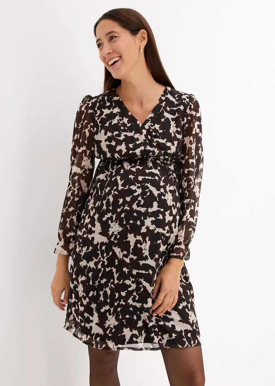 2-in-1 Umstands-und Stillkleid aus Chiffon