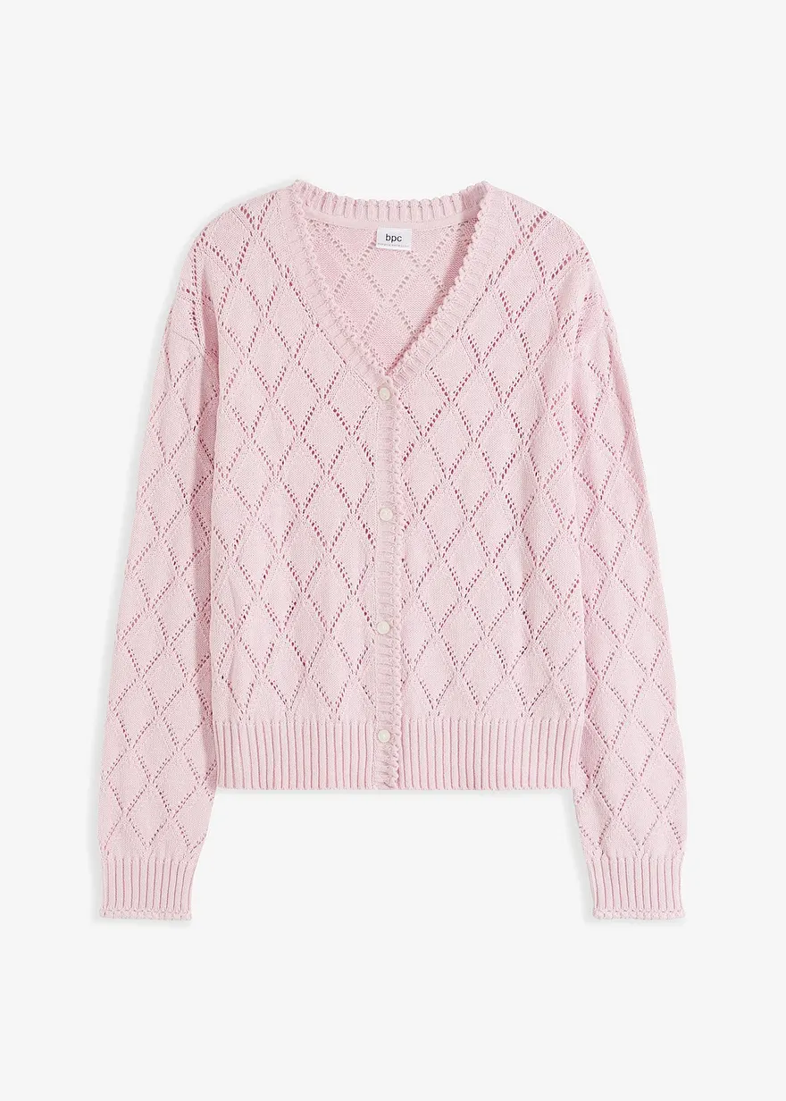 Ajour-Strickjacke