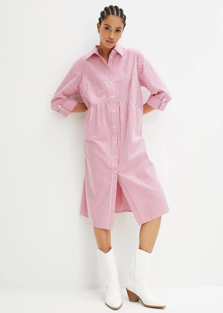 Hemdblusenkleid gestreift