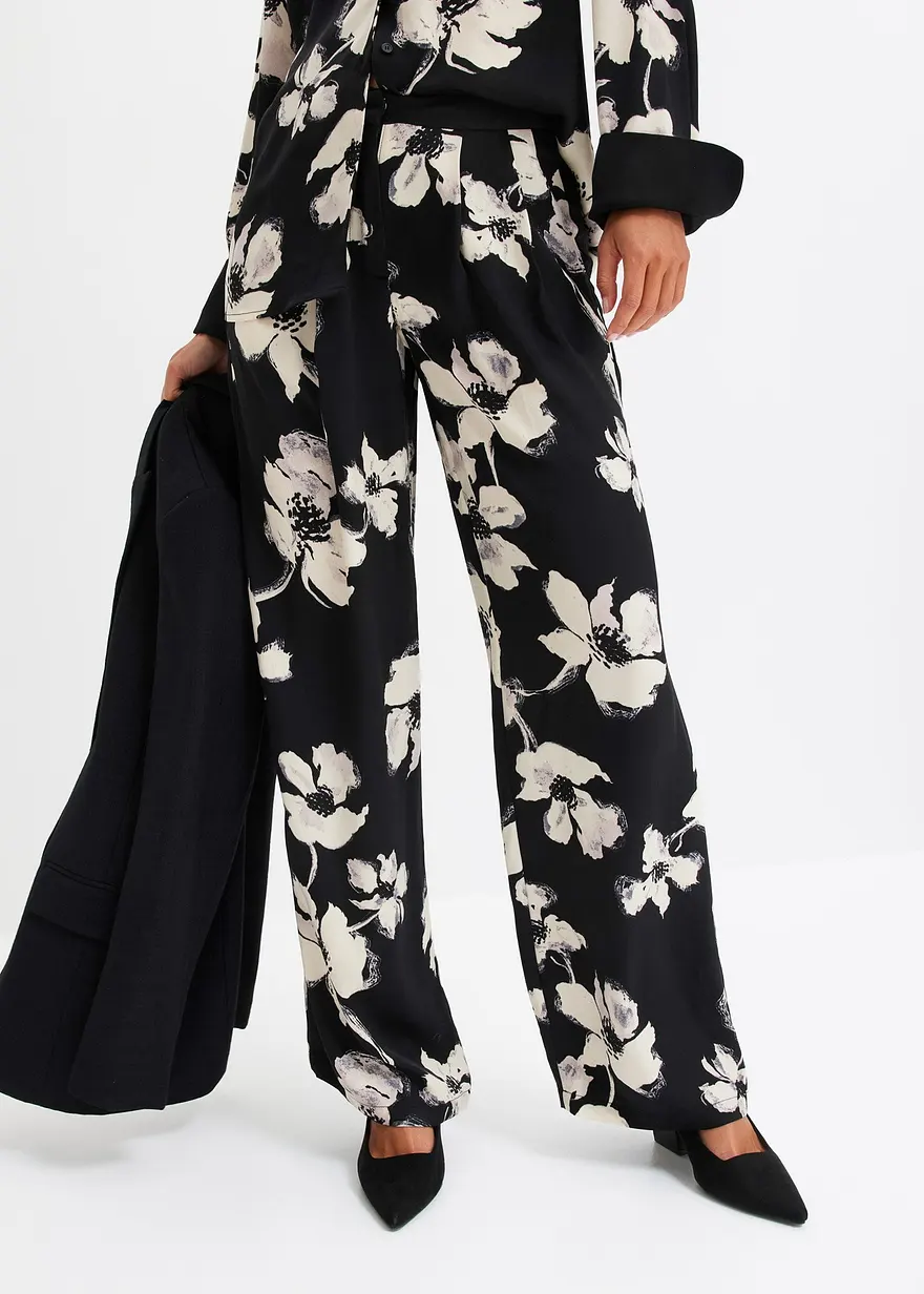 Palazzo-Hose aus fließendem Satin