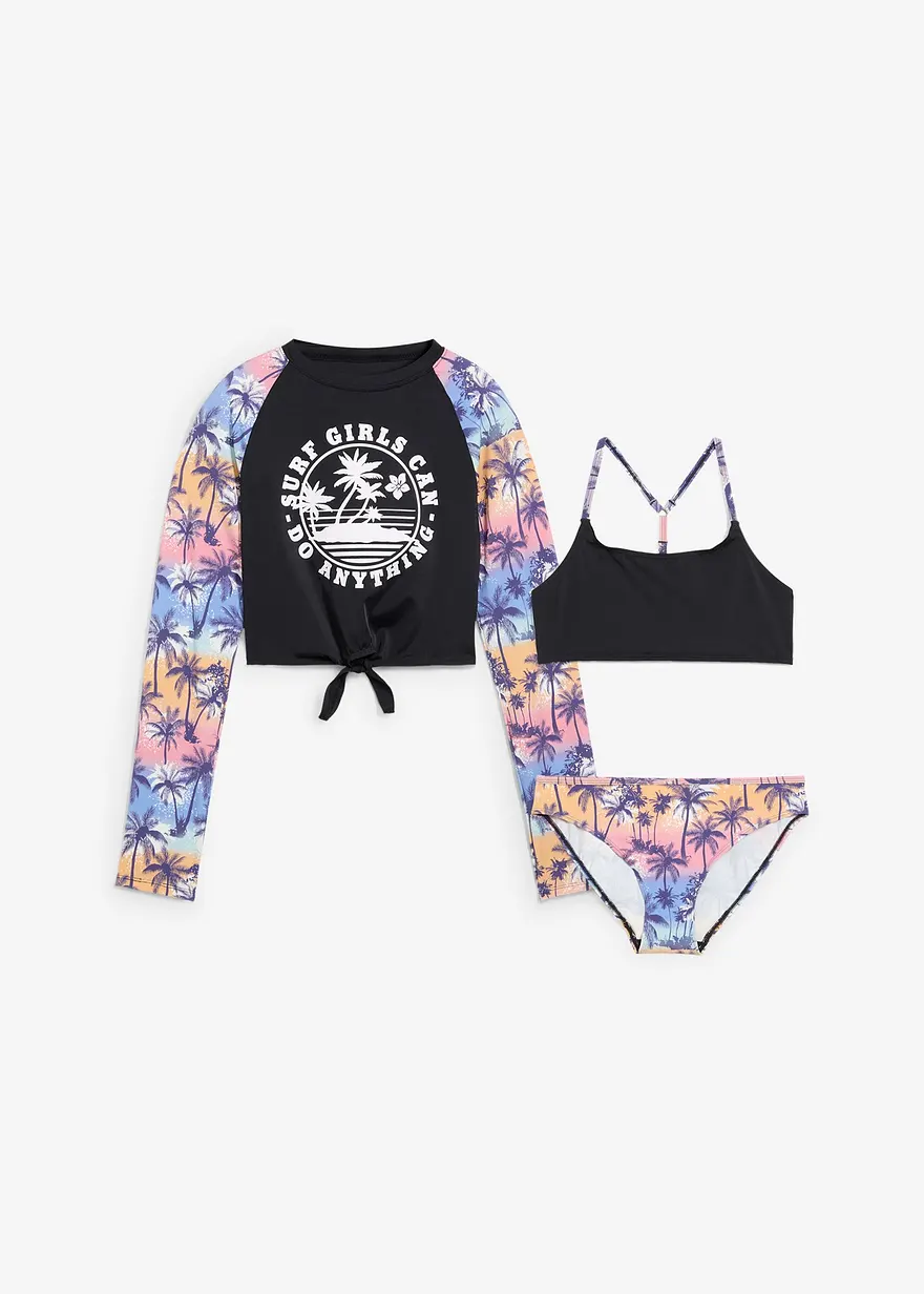 Bikini und Badeoberteil (3-tlg. Set)