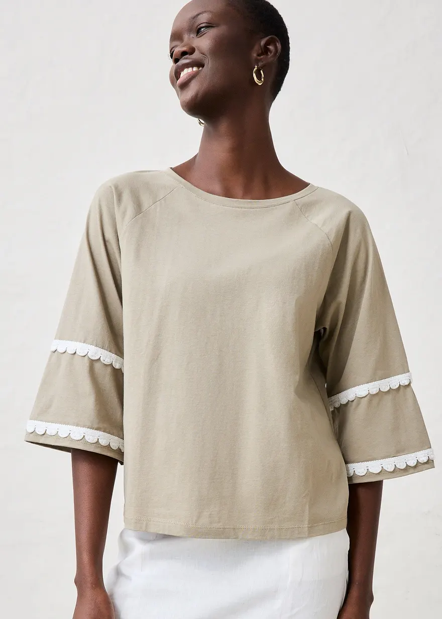 T-Shirt mit Seidenanteil