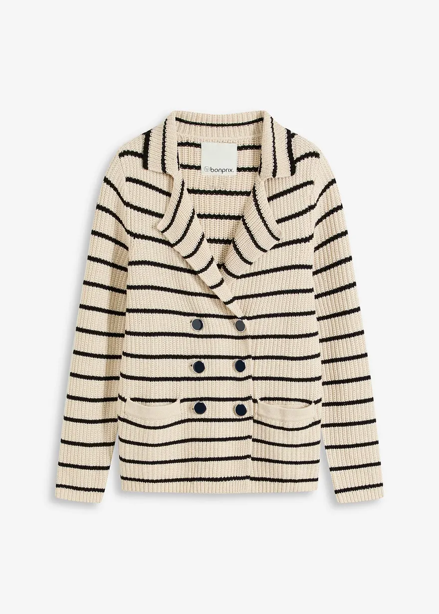Strickjacke doppelreihig