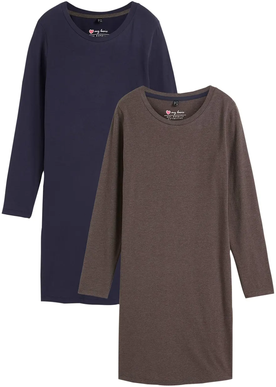 Jerseykleid aus Baumwolle mit Stretch (2er Pack)