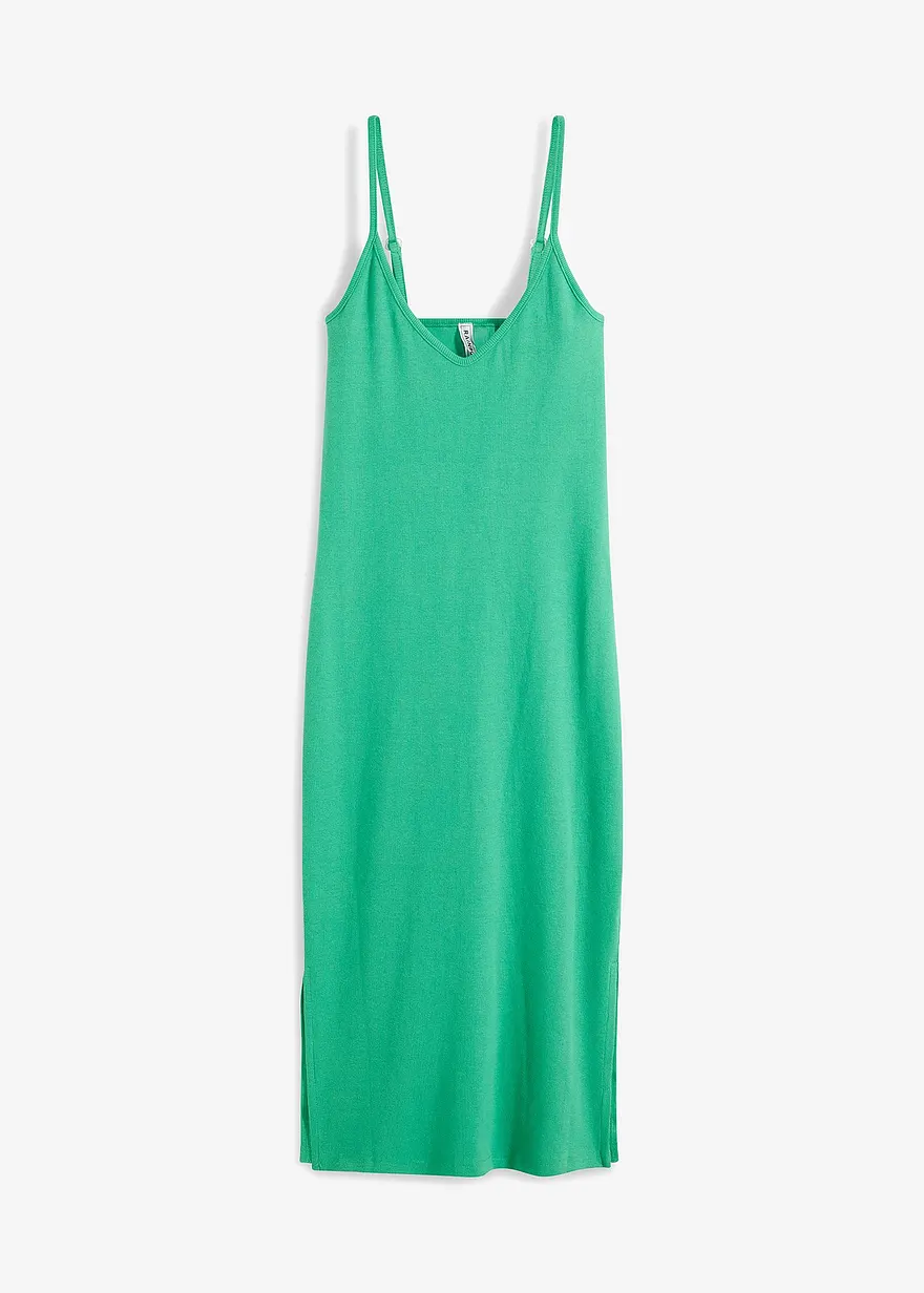 Geripptes Bodycon-Kleid aus elastischem Baumwoll-Mix