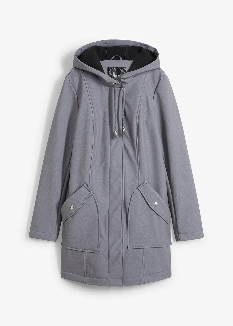 Softshell-Parka mit Kapuze