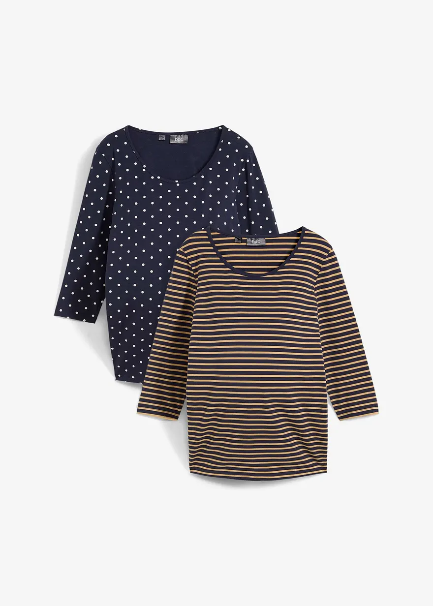 Umstandsshirts aus Bio-Baumwolle (2er Pack)