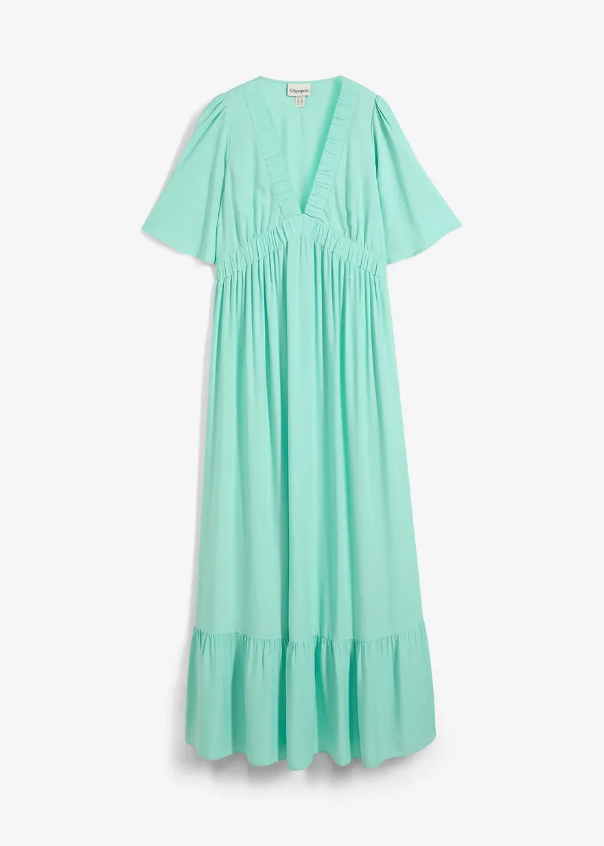 Maxi-Stufenkleid aus fließender Viskose