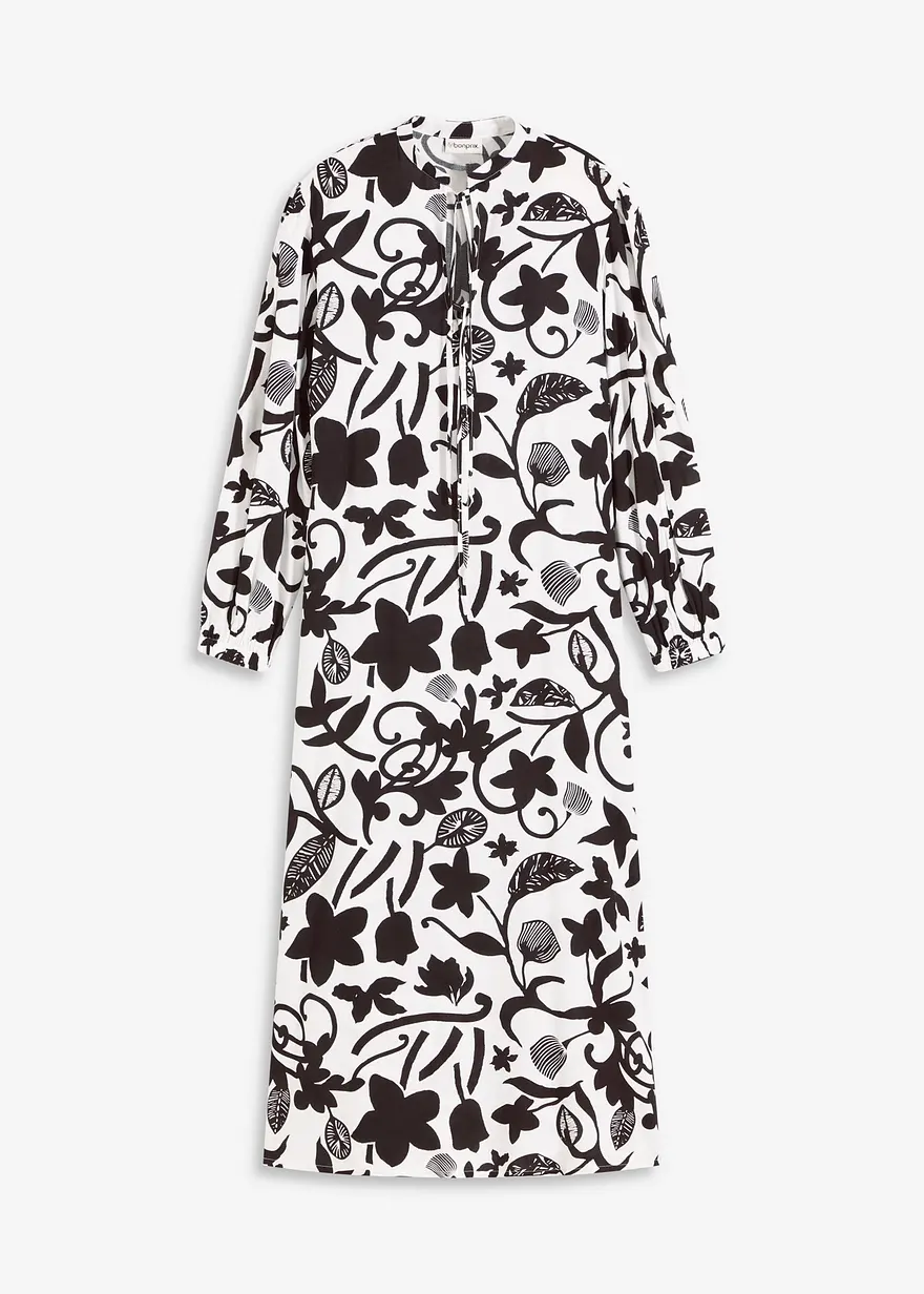 Kaftan-Kleid aus fließender Viskose