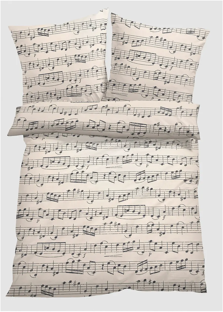 Bettwäsche mit Musiknoten