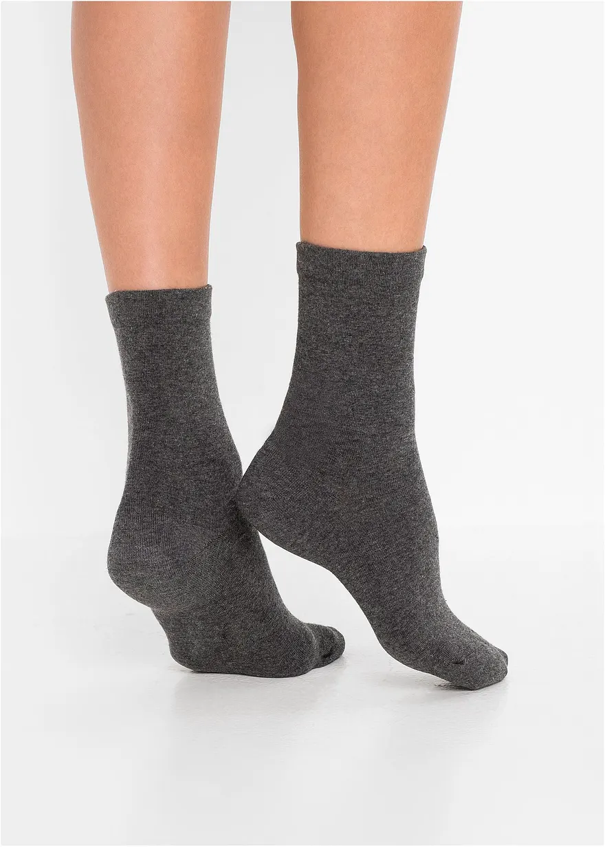 Socken mit druckfreiem Bündchen mit Bio Baumwolle (4er Pack)