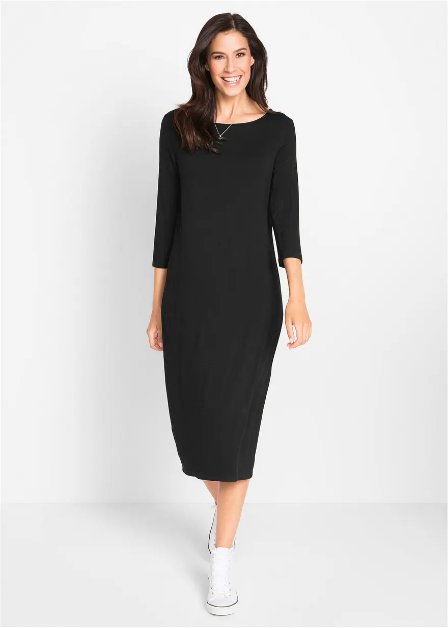 Shirt-Kleid mit 3/4-Ärmeln