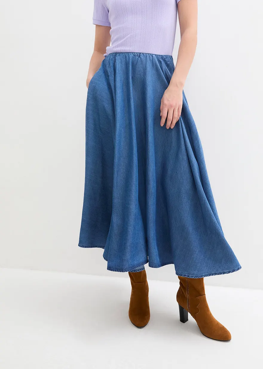 Jeans Rock, High Waist, Bequembund