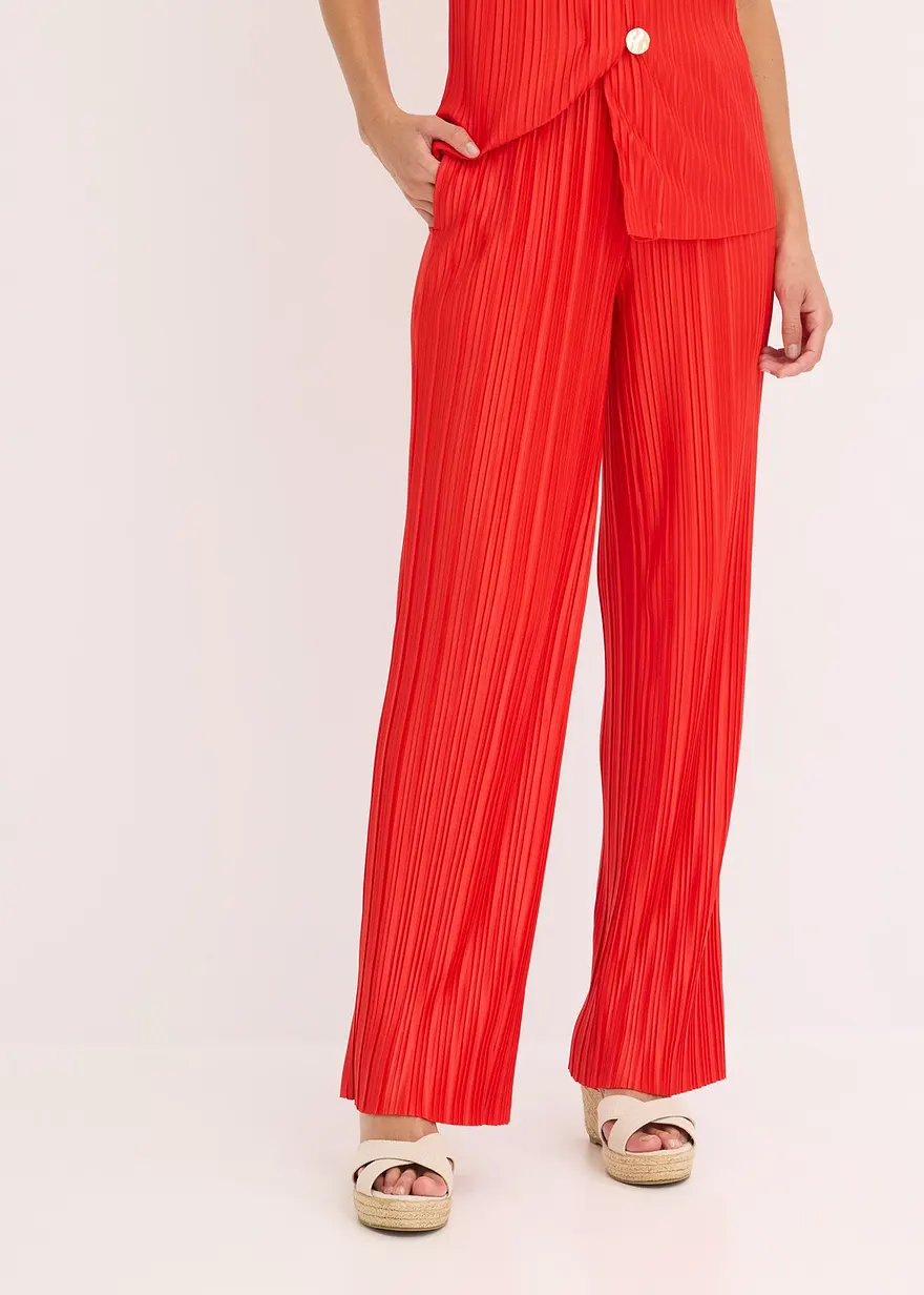 Jersey-Hose mit Plissee