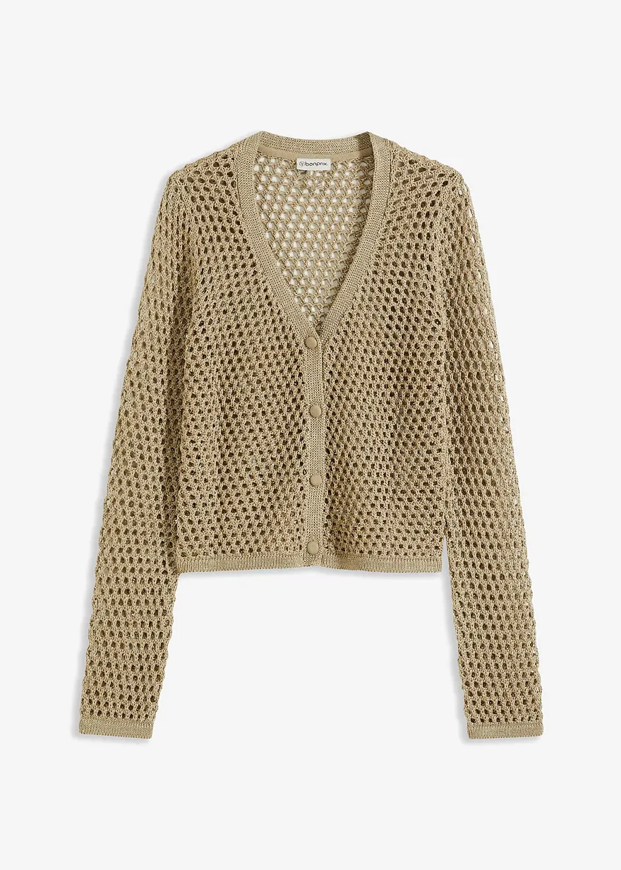 Ajour-Strickjacke